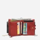 Кошелек женский кожаный для карточек Vintage leather-14680 Красный - изображение 8