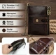 Кошелек кожаный для карточек Vintage leather-14682 Коричневый - изображение 13