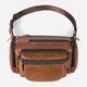 Сумка на пояс бананка мужская из натуральная кожи Vintage leather-14695 Коричневая - изображение 1