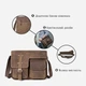 Сумка мессенджер через плечо мужская из натуральная кожи Vintage leather-14697 Коричневая - изображение 6