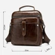 Сумка планшет через плечо мужская из натуральная кожи Vintage leather-14700 Коричневая - изображение 7