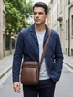 Сумка планшет через плечо мужская из натуральная кожи Vintage leather-14705 Коричневая - изображение 2