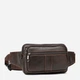 Сумка на пояс бананка мужская из натуральная кожи Vintage leather-14727 Коричневая - изображение 4