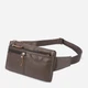 Сумка на пояс бананка мужская из натуральная кожи Vintage leather-14736 Коричневая - изображение 4