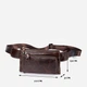 Сумка на пояс бананка мужская из натуральная кожи Vintage leather-14738 Коричневая - изображение 6
