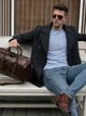 Дорожная сумка мужская Vintage leather-14752 Коричневая - изображение 17