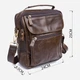 Сумка планшет через плечо мужская из натуральная кожи Vintage leather-14764 Коричневая - изображение 10