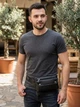 Сумка на пояс бананка из натуральная кожи Vintage leather-14809 Черная - изображение 2