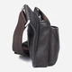 Сумка на пояс бананка мужская из натуральная кожи Vintage leather-14972 Коричневая - изображение 7