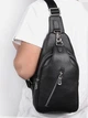 Сумка кросс боди через плечо мужская из натуральная кожи Vintage leather-14973 Черная - изображение 15