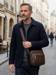 Сумка кросс боди через плечо мужская из натуральная кожи Vintage leather-14988 Коричневая - изображение 2