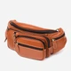 Сумка на пояс бананка мужская из натуральная кожи Vintage leather-14944 Рыжяя - изображение 7