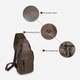 Сумка слинг через плечо мужская из натуральная кожи Vintage leather-14390 Коричневая - изображение 9
