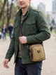 Сумка кросс боди через плечо мужская Vintage leather-20161 Хаки - изображение 2