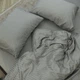 Постільна білизна KoTetextile з страйп-сатину євро МАКСІ 220-240 см 70-70 2шт сірий - зображення 1
