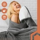 Плед-покрывало двустороннее 160x200 см для дома 100% полиэстер темно-серый RUHHY FK-0942 - зображення 7