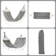 Садовый гамак с каркасом 200x100 см 150 кг для отдыха серый Gardlov FK-3153 - изображение 10