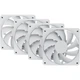 Комплект вентиляторів HYTE FA12 4-pack 120 мм White (FAN-HYTE-FA12-WW-4) - зображення 1