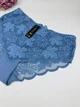 Кружевные слипы с бантом сзади 0783, XXL (ОБ 110-120), Голубой - изображение 2