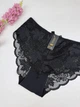 Кружевные слипы с бантом сзади 0783, 3XL (ОБ 120-130), Чёрный - изображение 2