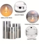 Набор из 3 LED свечей Dancing Flame Premium 75×100/125/150 мм с имитацией живого пламени, пультом дистанционного управления, таймером, в графитовом стекле - изображение 5