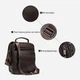 Сумка планшет через плечо мужская из натуральная кожи Vintage leather-14991 Коричневая - изображение 11