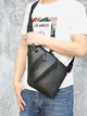 Сумка слинг через плечо мужская из натуральная кожи Vintage leather-14997 Черная - изображение 9