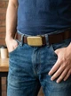 Ремень мужской из натуральной кожи Vintage leather-20276 115 см Коричневый - изображение 2