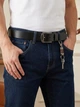 Ремень мужской из натуральной кожи Vintage leather-20314 115 см Черный - изображение 2