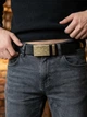Ремінь чоловічий з натуральної шкіри Vintage leather-20263 115 см Чорний - зображення 2