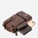 Сумка на пояс бананка из натуральная кожи Vintage leather-20401 Коричневая - изображение 5