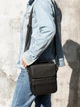 Сумка кросс боди через плечо мужская из натуральная кожи Vintage leather-20367 Черная - изображение 9