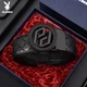 Подарочный кожаный ремень PLAYBOY для мужчин, модный ремень с автоматической пряжкой, подарок на день рождения мужу или парню, прочный и долговечный. - изображение 6