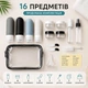 Дорожный набор флаконов для косметики, 16 предметов, многоразовые силиконовые емкости для путешествий в прозрачной косметичке - изображение 6