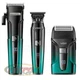 Комплект VGR 3 в 1 V-694 GREEN аккумуляторная машинка для стрижки (clipper) триммер и электробритва (шейвер) - изображение 2