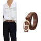 Ремень женский из натуральной кожи, узкая талия, подарочная коробка - изображение 2