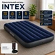 Надувний пляжний матрац туристичний з насосом Intex, матрац для плавання 191 на 99 одномісний велюр - зображення 1