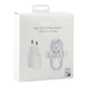 Комплект зарядного пристрою Apple PD 25W 16 Pro Max Кабель нейлоновий плетений USB-C-USB-C 25W White 1 м для Apple iPhone - зображення 2