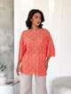 Стильная кружевная туника блузка oversize Innoe 230241-1, р. 48-50 Оранжевый - зображення 1