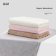 Полотенце для лица GGT Snowflake бархатное впитывающее серо-белое - изображение 6