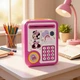Детская копилка сейф TK Group MINI Bank Mouse мелодии, звуки животных, имитация сканирования отпечатка пальца, фразы на английском языке Pink (5012) - изображение 3