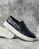 Сліпони NS Slipones Classic 41 (26-26.5см) Leather Black White (арт 1380) - зображення 5