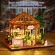 Румбокс "Тепла кав'ярня" – 3D дерев'яний конструктор DIY, мініатюрний будиночок для складання, 25×19,5×17 см - зображення 6