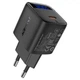 Сетевое зарядное устройство AceFast A115 30W GaN с LED-дисплеем (Type-C, QC4, PD3.0). Black - изображение 1