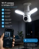 Беспроводная IP камера 360 градусов лампа с датчиком движения E27 3MP Светильник Wi-Fi видеонаблюдение с микрофоном и LED-подсветкой V380 Pro - изображение 1