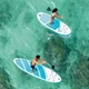 Надувная доска для серфинга SUP-борд Aqua Quest 240 Intex 68241 (244x76x13 см, до 120 кг) с веслом, лишем, ручным насосом и сумкой - изображение 12
