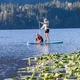 Надувная доска для серфинга SUP-борд Aqua Quest 240 Intex 68241 (244x76x13 см, до 120 кг) с веслом, лишем, ручным насосом и сумкой - изображение 14