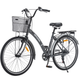 Велосипед SPARK CITY REINE 26`` ал17`` жв v-brake с корзиной графитовый - изображение 3