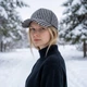 Бейсболка кепка повседневная тепловельветовая для девушки и парня с принтом в клетку 54-60 см Черно-белый - изображение 1