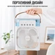 Портативный вентилятор, кондиционер с водяным охлаждением Air Cooler Fan 4 в 1 (580 AC) Белый - изображение 10